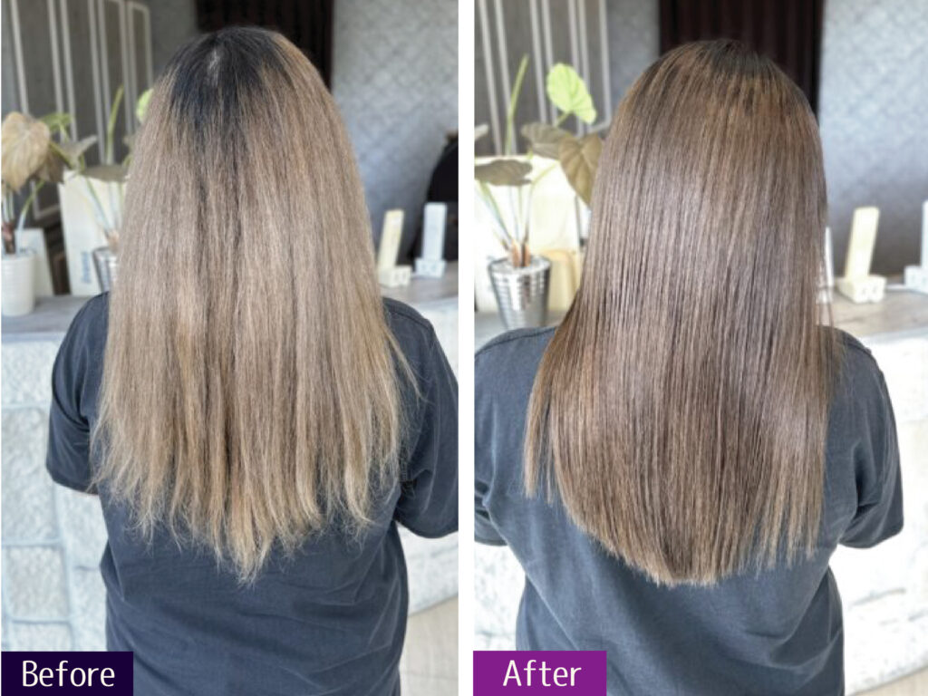 Wiz式髪質改善エステ×ダメージありのブリーチ毛