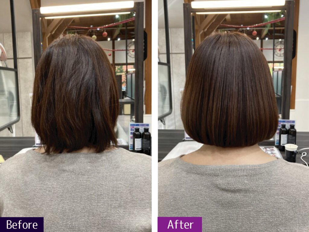 Wiz式髪質改善エステ×柔らかい質感の丸みボブ