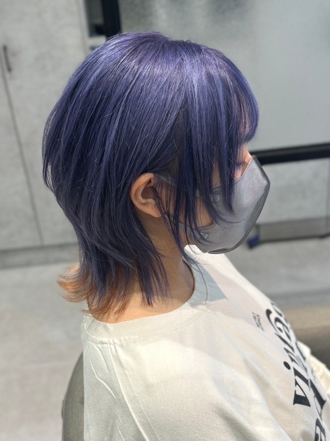 千葉 美容室Wiz【2025年最新】ウルフカット完全ガイド｜長さ別・カラー・スタイリングも！ 個性派カラーブルーラベンダー
