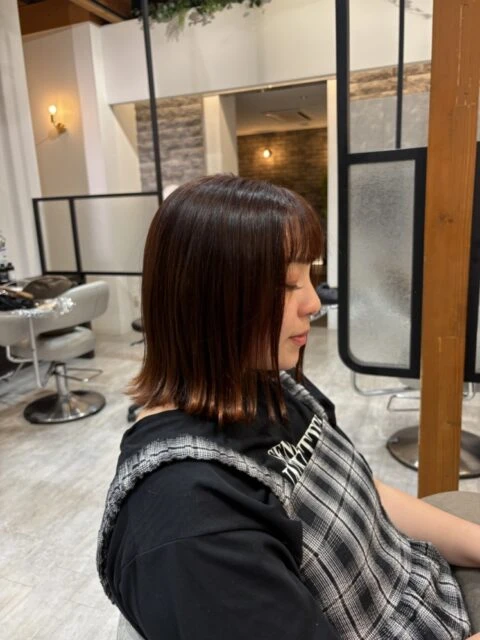 オレンジブラウン　外ハネボブ