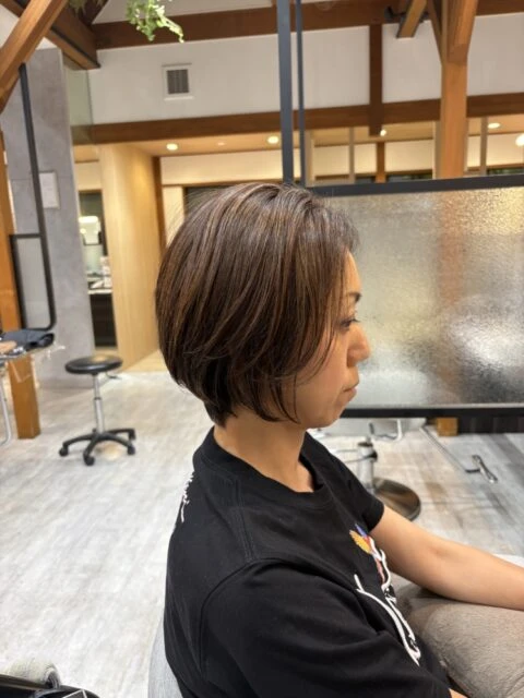 髪質改善ストレートにショートボブ