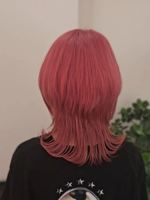 ブリーチカラー×パステルピンクで透明感アップ!ふんわり可愛い髪色