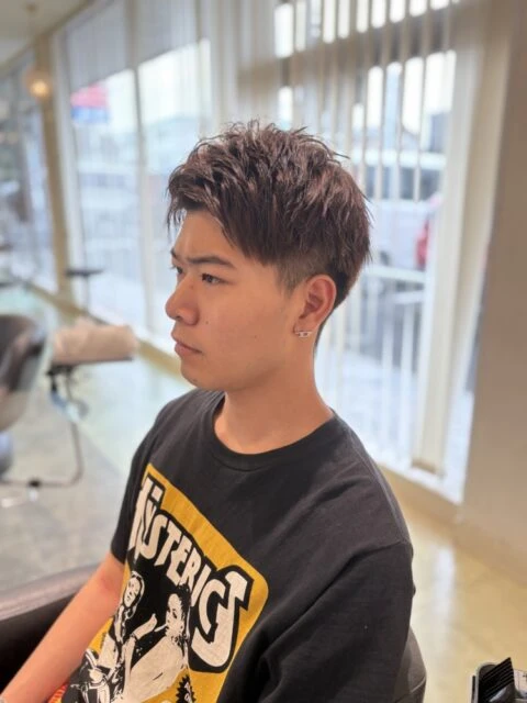 メンズカットスパイキーショートで束感&艶感◎直毛でも動く爽やかヘア