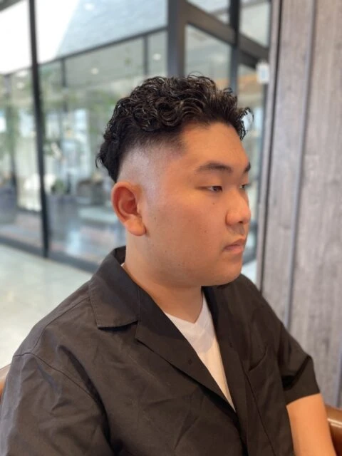 宮城リョータ風パーマ×フェードカット