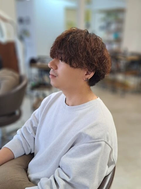 刈り上げなしラウンドマッシュ×ツイスパ◎セットが楽で多毛直毛も扱いやすい