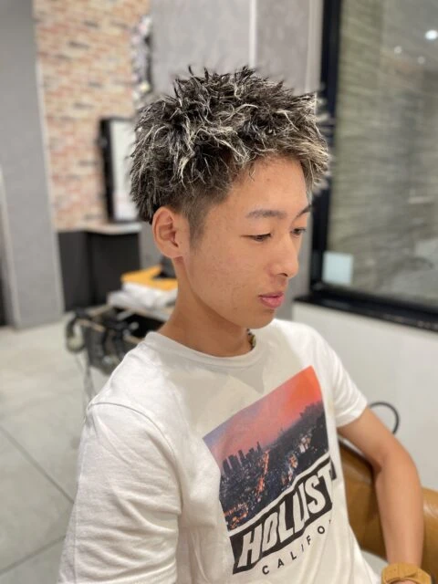 ホワイトメッシュで遊ぶ◎派手すぎずカッコよく決まるデザイン