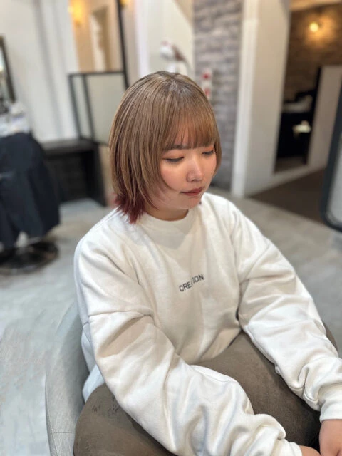 ツートーン×ウルフで垢抜け