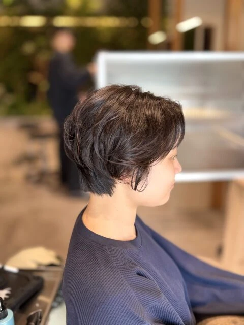 ショートボブ×ニュアンスパーマ