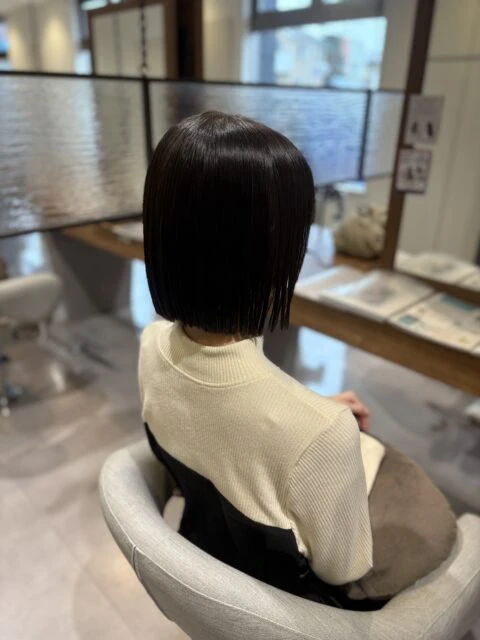 切りっぱなしボブ×ばっさりカット