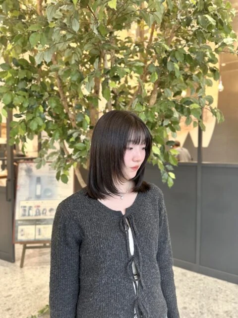 レイヤーボブで動きをプラス!結べる長さの大人カジュアルヘア