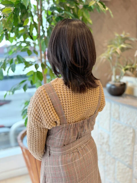 ナチュラルウルフ！アイロンのみで決まる襟足外ハネの時短スタイル