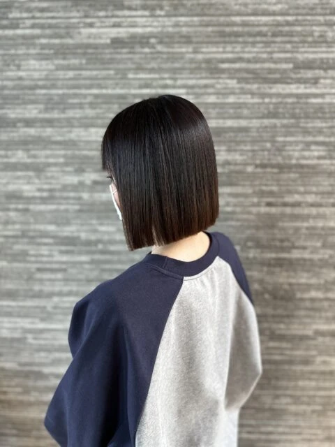 ぷつっとボブで叶える◎乾かすだけでまとまるツヤ髪スタイル