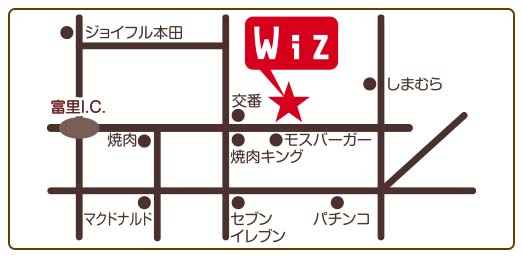 富里店 地図｜美容室Wiz（美容院・ヘアサロン）富里