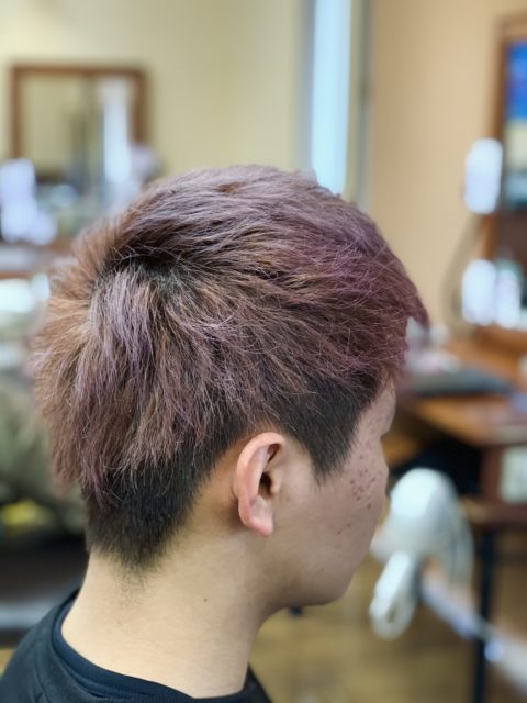 男のハイトーン ピンクバイオレット 美容室wiz 美容院 ヘアサロン